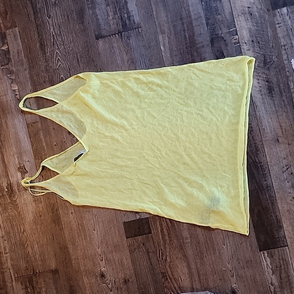 Zara Size Medium Sheer Yellow Tank - Picture 5 of 5